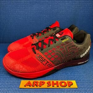 🔴 Reebok Nano 5 Crossfit Men`s Size 12 Red Black Athletic Running Shoes V68758